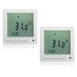 2 Stück Heizzentrale Thermostat Dispaly Digital Raumthermostat LCD Screen Fußbodenheizung programmierbar Thermostat Heating Room -