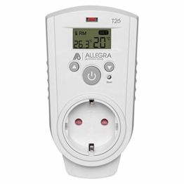 ALLEGRA Thermostat Steckdose Steckerthermostat Steckdosenthermostat für Infrarotheizung Heizung Heizlüfter und Klima und Timer Heizkörperthermostat (T26) - 1