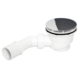 AQUABAD® Ablaufgarnitur für Duschtasse/Duschwanne Ø 90mm mit verchromten Ablaufdeckel und Geruchssperre -