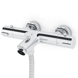 Armatur Thermostat Badewanne Wasserhahn Mischbatterie Wannenarmatur Eco-Stop -