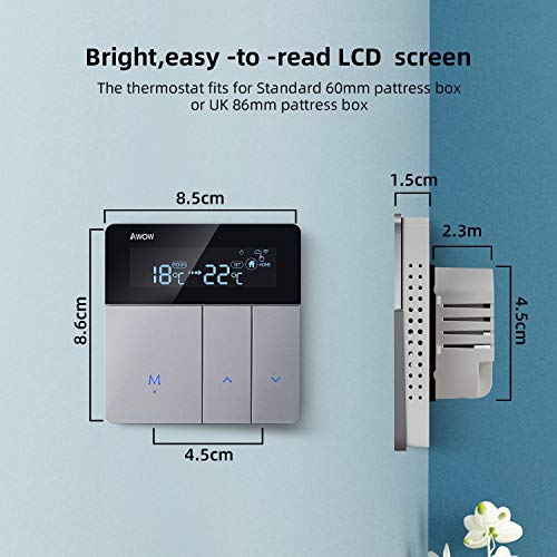 AWOW Smart Home Thermostate WiFi Temperaturregler Wandthermostat