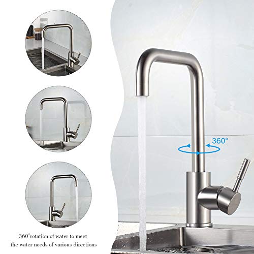 BONADE Küchenarmatur Niederdruck Armatur Küche Wasserhahn aus SUS304