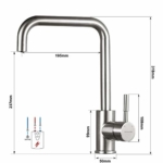 BONADE Küchenarmatur Niederdruck Armatur Küche Wasserhahn aus SUS304
