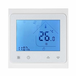 Decdeal Raumthermostat 5A Programmierbare Wifi LCD Digital Display Touchscreen Thermostat mit Sprachsteuerung Funktion 0.5 ° C Genauigkeit für Fußbodenheizung Wasserheizung - 1