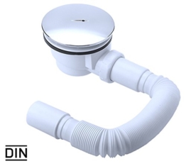 Design Ablaufgarnitur AL01, für Duschtasse mit Ablaufloch von Durchmesser 90 mm, mit Geruchsverschluss, Abfluss Durchmesser ca. 45 mm -