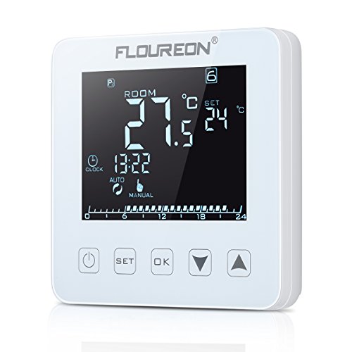 Floureon Raumthermostat Thermostat elektrische Heizung Touchscreen mit
