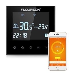 FLOUREON Wlan Thermostat Raumthermostat Heizungsthermostat programmierbar Smart Digital Heizungsregelung Thermostat heizkörper mit LCD Touchscreen für Elektrische Fußbodenheizung - 1