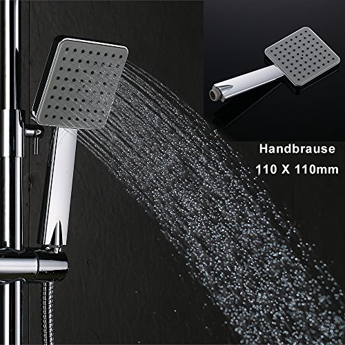 3-in-1 Duschsystem Mit Regendusche & Handbrause – Massiv-Messing, Thermostatisch, 25,4 Cm Für Wandmontage