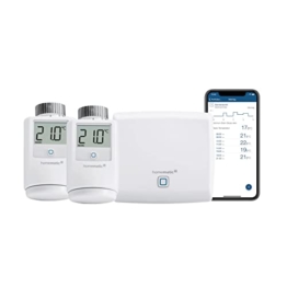 Homematic IP Smart Home Access Point + 2X Heizkörperthermostat, Steuerung für Heizung per App, Alexa & Google Assistant, einfache Installation, Heizkosten sparen - 1