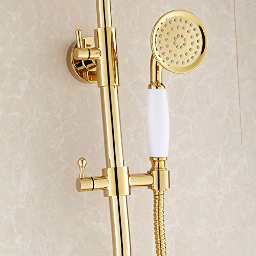 Duscharmatur-Set In Gebürstetem Gold – Mit 15,2 Cm Regenduschkopf Und Einhebelmischer