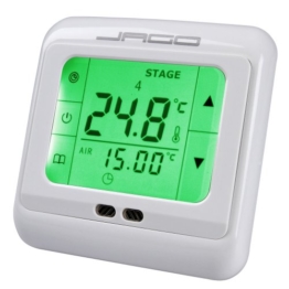 Jago Thermostat Heizkörperregler Raumthermostat Fußbodenheizung Wandheizung digital LCD Display und Touchscreen in mehrere Sets -