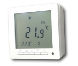 SM-PC®, Digital Thermostat ´Aufputz´ für Fussbodenheizung max 16A, großes Display, Wochenprogramm, weiße Hintergrundbeleuchtung #ap894 -