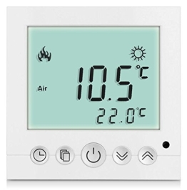 SM-PC®, Digital Thermostat Raumthermostat Fußbodenheizung Wandheizung LED weiß #a31 - 1