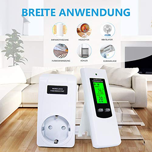 Thermostat Wireless für Heizkörper Thermostat Steckdose Heizkörper Thermostat Steckdose LCD