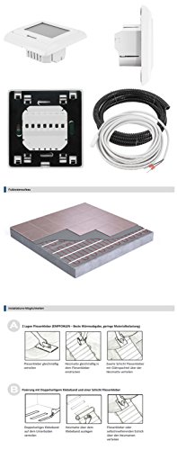 VILSTEIN Elektrische Fußbodenheizung 150W/m² - Bodenheizung Elektrisch geeignet für Laminat, Fliesen & mehr - Elektro Fussbodenheizung - Elektrische Heizmatte Fußboden - 3.5m²