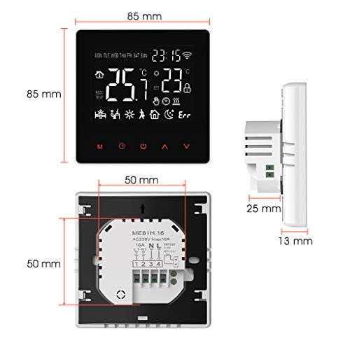 Decdeal WiFi Smart Thermostat - Programmierbar Für Heizung Mit App Steuerung